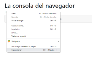 Consola del navegador para JavaScript