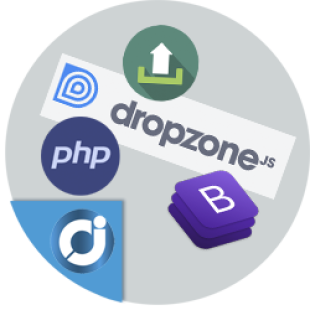 Dropzone múltiple subida de archivos con Bootstrap y PHP