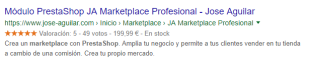 Estrellas de calificación media de tu página Web en Google